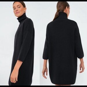 Pomander‎ Place Vivianne Sweater Dress Turtleneck Mini Black Shimmer Small